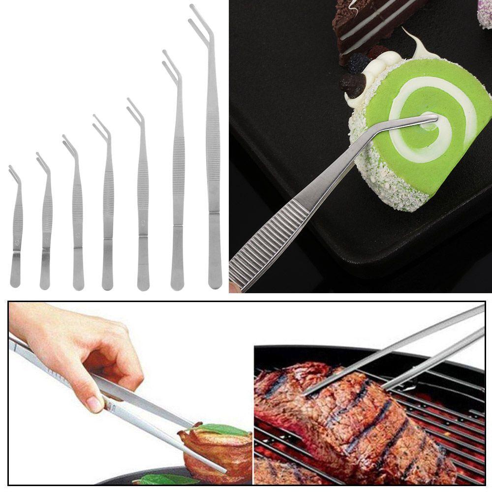 Plating Chef Serving Presentation BBQ Clip Barbecue Tongs Food Tweezer Stainless Steel