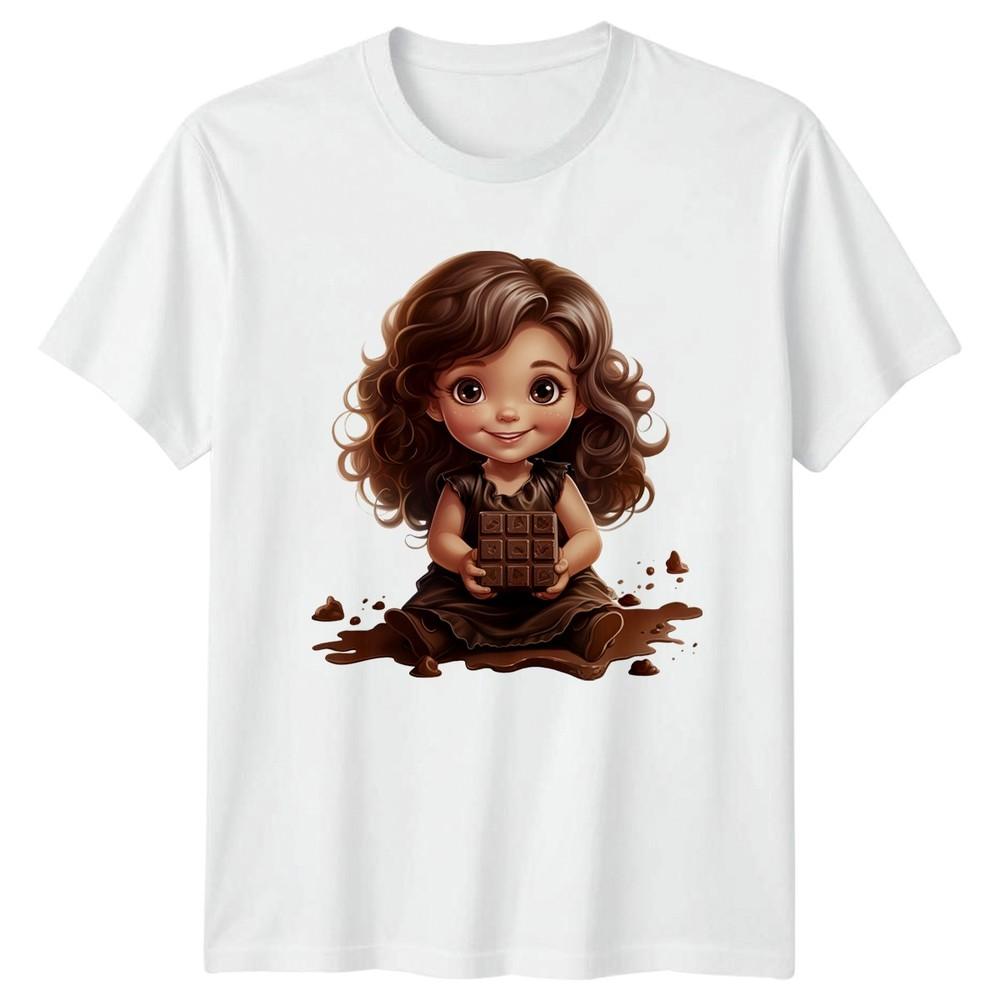 Adorable Chibi Girl Loves Her Chocolate TShirt Chocolate Lover Sweets Dessert