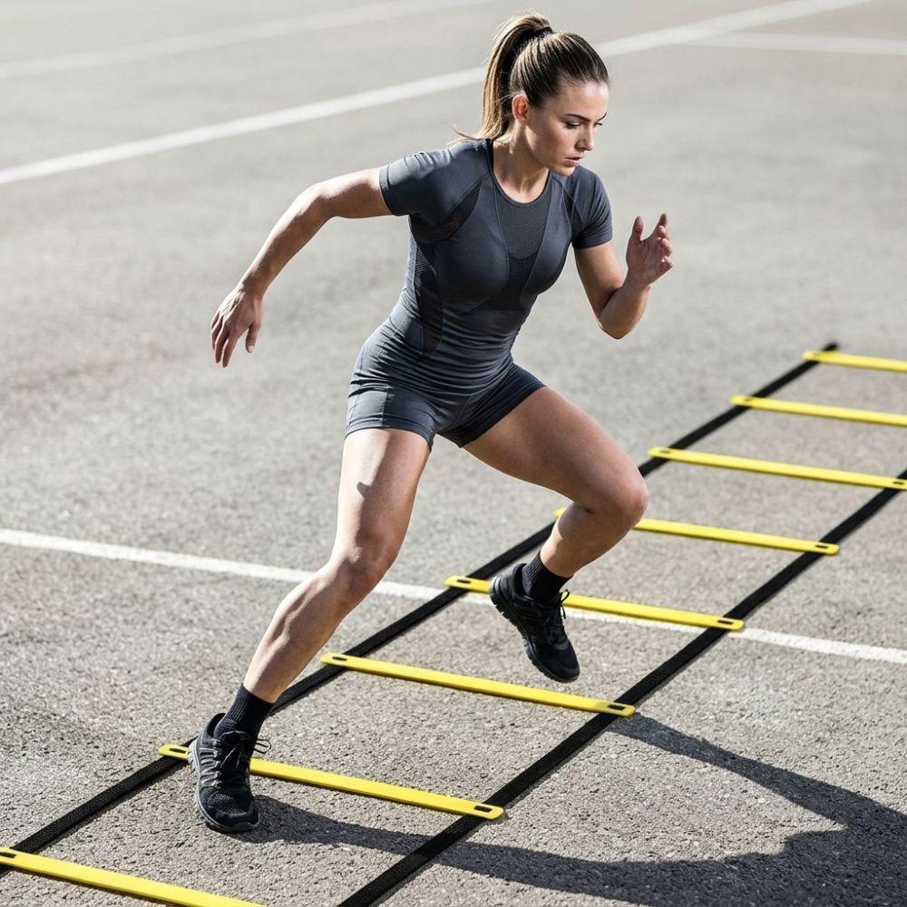 Adjustable Length Speed Training Ladder Carrying Bag Included Football Training Ladder Basketball