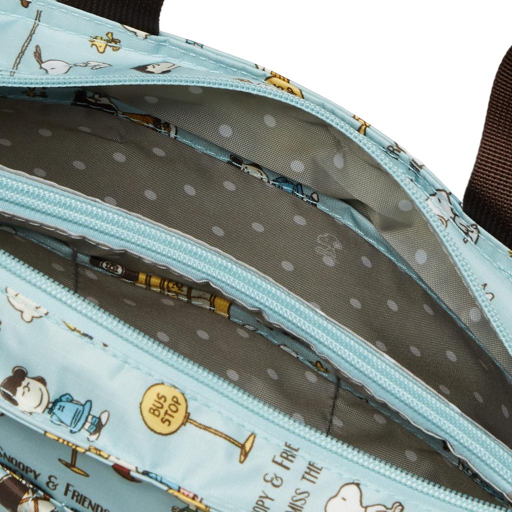 Мини сумка-тоут в сумке 6029 Snoopy эко-сумка для автобусной остановки синяя [Sifre] 2-сторонняя женская,