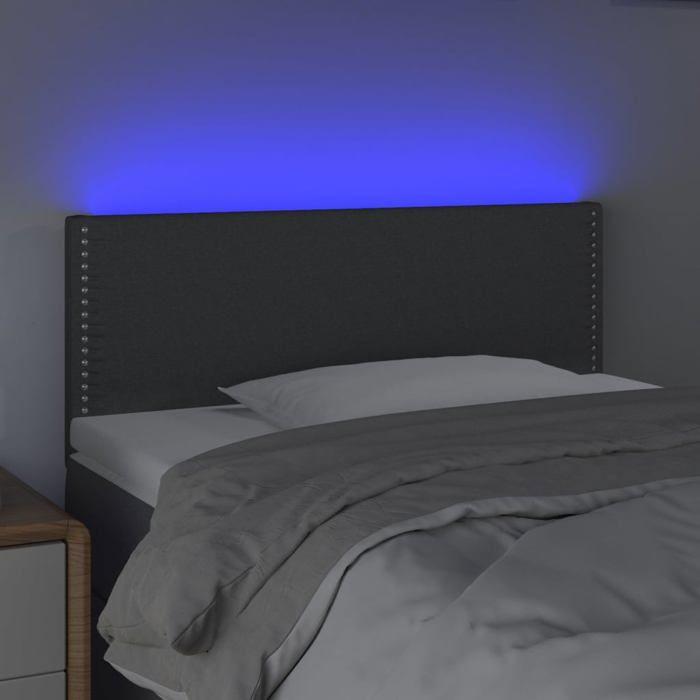 VidaXL LED Headboard Bedroom Furniture Single Bed Accessory Headboard Bed Frame Interior Dark Grey 3121455