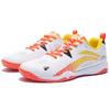 Li Ning Fabric Synthetic Leather Shock Absorbing Non-Slip Wear-Resistant Low-Top Training Shoes Unisex Sneakers White Red Yellow APTT005-2