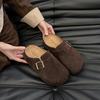 Retro Bag Head Half Slippers Women's New Autumn Fashion Outer Wear Lazy Versatile Flat Bottom