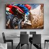Современные горные велосипеды, гоночные настенные картины, мотоцикл, холст, картина, закат, дорога, постеры и принты для украшения гостиной