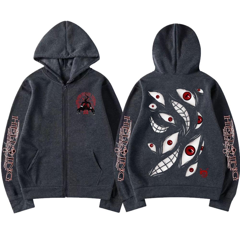 Толстовка аниме Fullmetal Alchemist Brotherhood Pride Eyes Printed Hooded Men Women Zipper Classic Hoodies Harajuku Zip Jacket