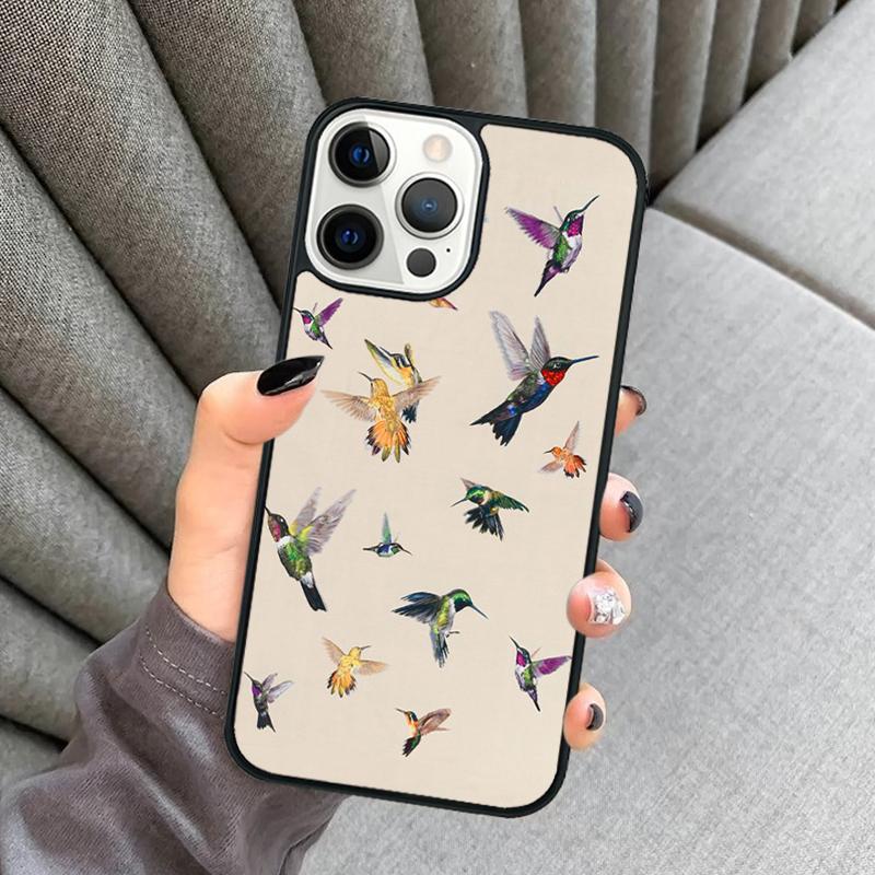 Чехол для телефона с колибри для iPhone 17 Air 16 16e 15 13 14 Pro Max 11 12 Plus 2022 MAX Защитный чехол coque