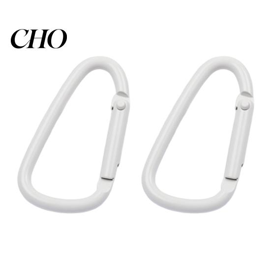 Spring Buckle Carabiner 2Pcs Lightweight Alloy Keychain Clip Easy One-Handed D-Shaped Hook Outdoor Travel Bag Pendant DIY Jewelry Accessory