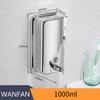 Liquid Soap Dispensers Wall Sabonet 304 Stainless Steel Wall Mounted Bathroom Liquid Hand Soap Dispenser Kitchen Fitting 18020