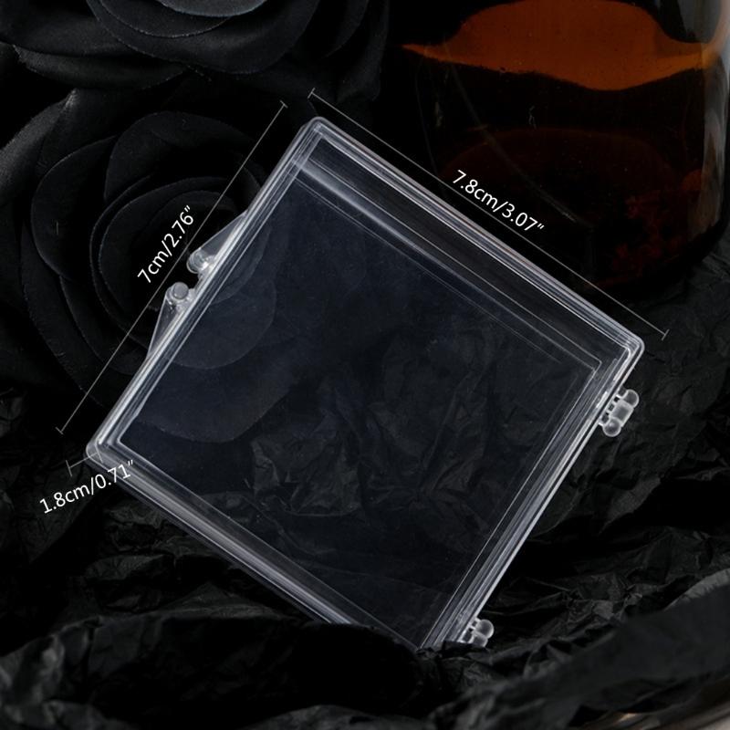 Press On Nail Storage for Case 3 x 2.76 Inch Empty False-Nail Organizers Box Waterproof Dust-proof Small Clear Jelwery f