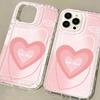 Чехол для телефона Lines Love Heart для iPhone 13 14 15 Pro Max, чехол для iPhone 11 12 Pro XS Max XR X 7 8 Plus SE SE3, милый прозрачный чехол