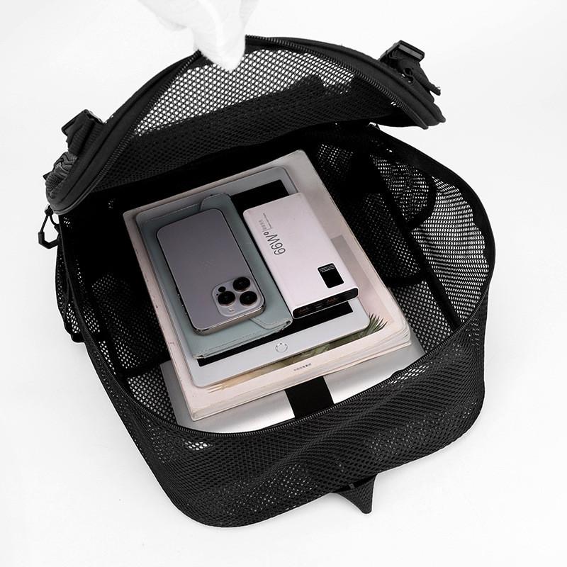 Polyester Mesh Sports Backpack With Reflective Design For Outdoor Activities And Travel