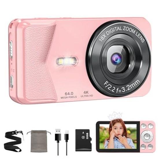 QZTCAMERA цифровой фотоаппарат 4K компактный 64 миллиона пикселей кабель Type-C подключение к смартфону функция записи таймлапс большой 2,8-дюймовый экран авто 18x