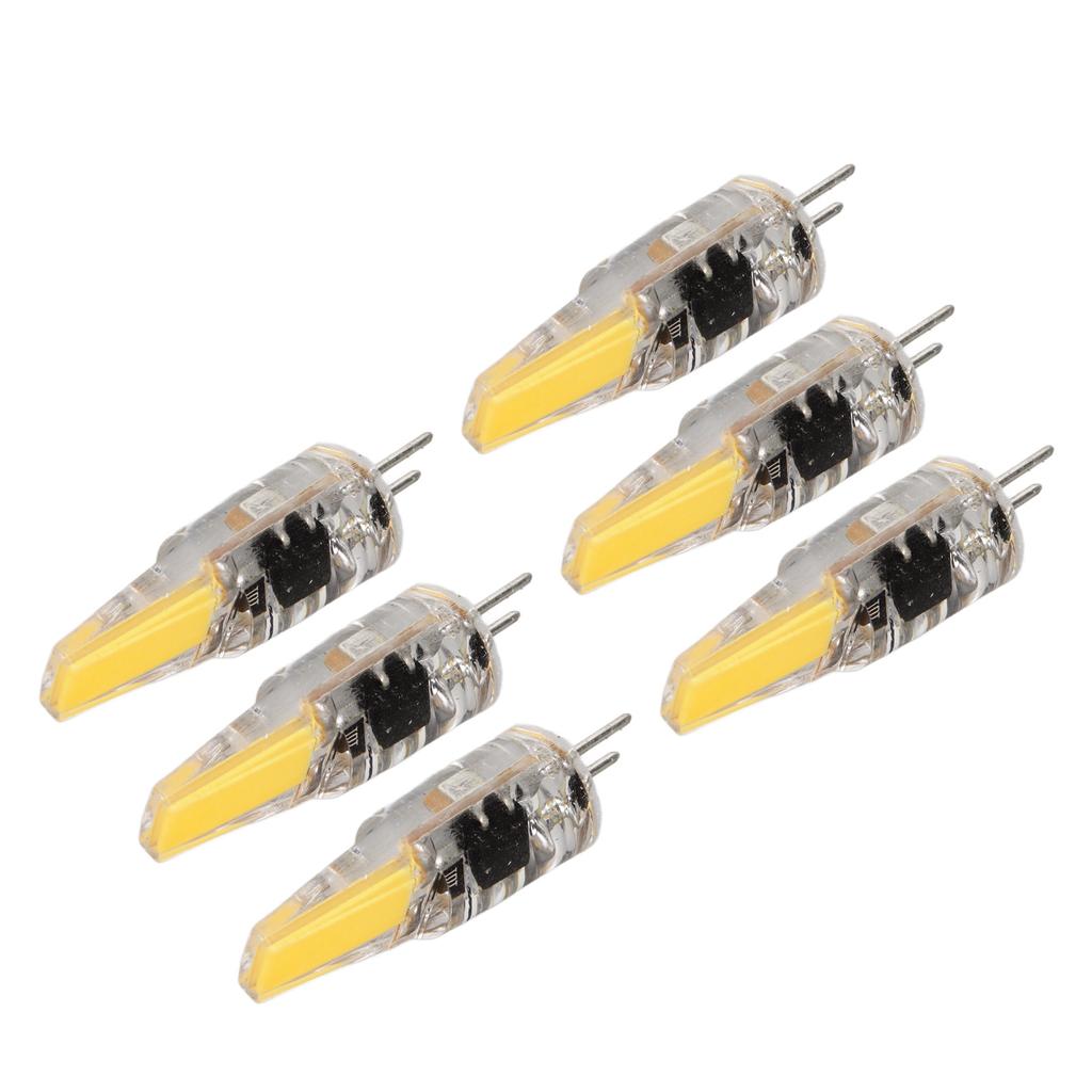 6 Pcs 6W 500LM G4 Bulb LED COB Silica Gel Energy Saving Lamp Bulb for Ceiling Lamp Wall Lamp Table Lamp 220V