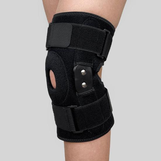 1 шт. наколенник на шарнирах для женщин и мужчин, регулируемый, с открытой коленной чашечкой, для облегчения боли в суставах при артрите и разрыве мениска, поддержка колена с двойными металлическими боковыми стабилизаторами