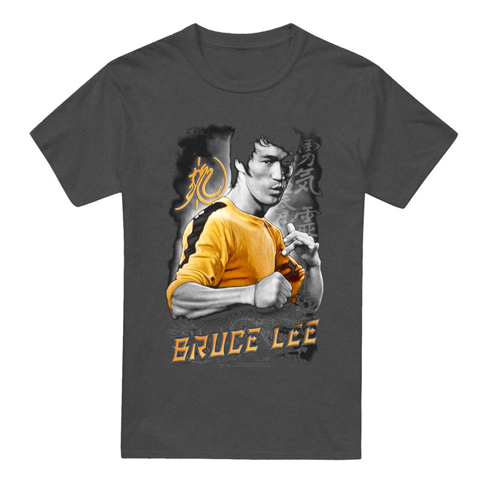 Bruce Lee Unisex Adult Yellow Dragon T-Shirt