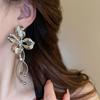 Advanced Sense Floral Tassel Earrings Pearl Women's Earrings Fashion Long Earrings Jewelry Gifts