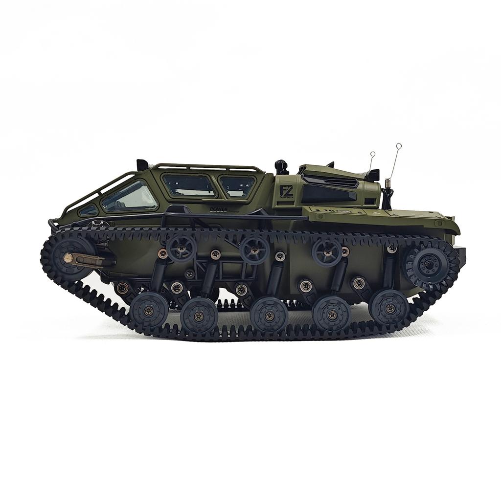Remote Control Tank, 2.4GHz All Terrain 360 Degrees Rotating Toy Vehicle with Lights, Rechargeable Tracked Car Gifts