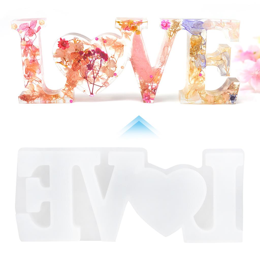 Силиконовая форма Прозрачная буква LOVE Форма Сухой цветок Ручная работа Украшение Ремесло