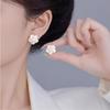Серьги-камелии из французского пресноводного жемчуга легкие роскошные модные темпераментные серьги-гвоздики высокого класса для женщин