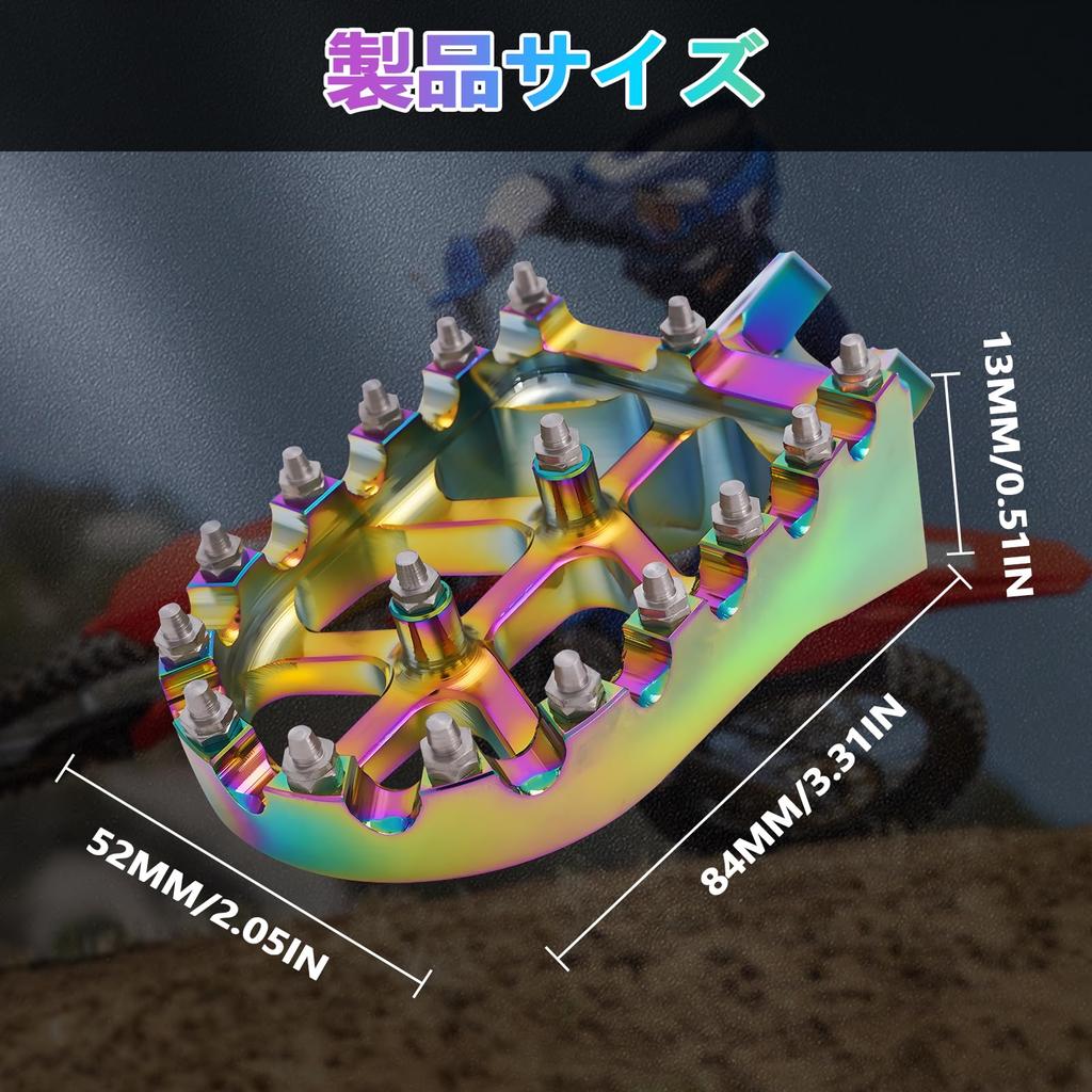 JFG Bike Foot Pegs Bike Step Set Anti-Slip Aluminum For CRF250L CRF300L CRF450L CRF250