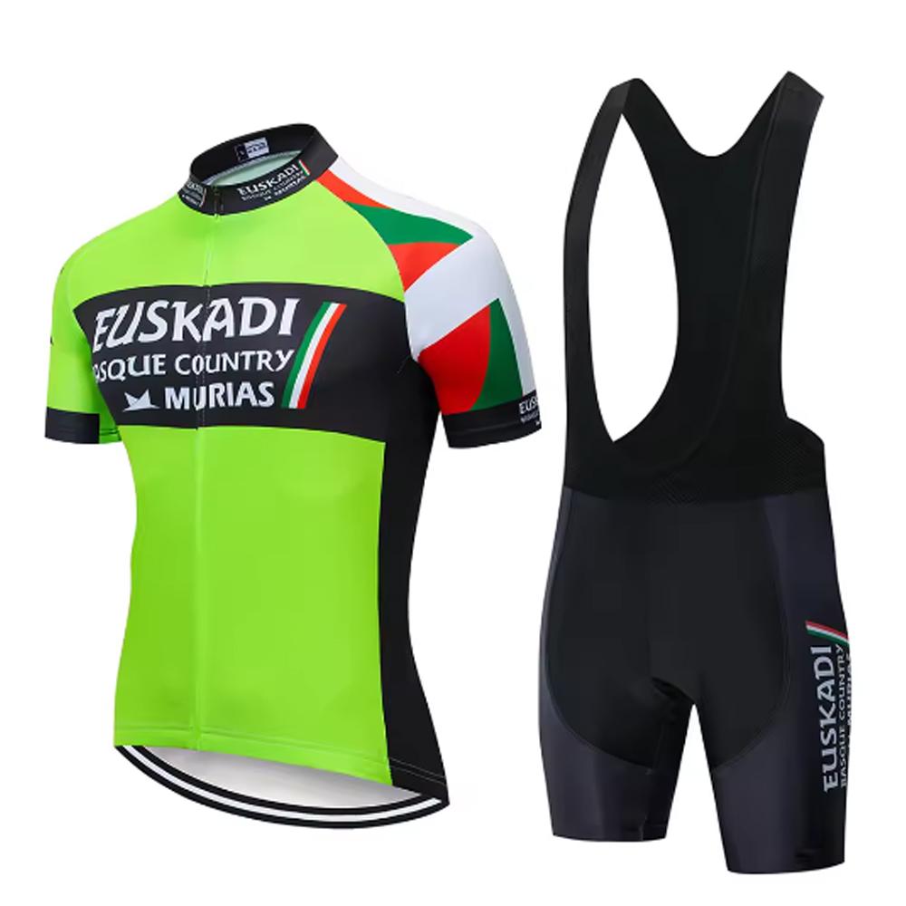 EUSKADI Pro Cycling Jersey Men Summer Cycling Clothing Mountain Bicycle Jersey Ropa Ciclismo Maillot Bike Clothes Bicycle Shirt