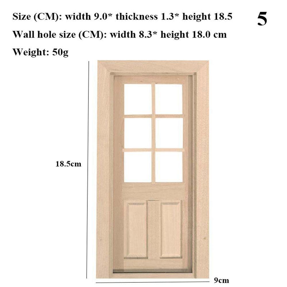 Аксессуары для кукол Сделай сам Двойная оконная деревянная рама Мебель для кукол Стеклянная пластина Окно кукольного домика
