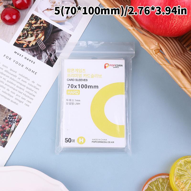 50Pcs Korea Card Sleeves Photocard Holographic Protector Film Album Binder Pocket Page Protector