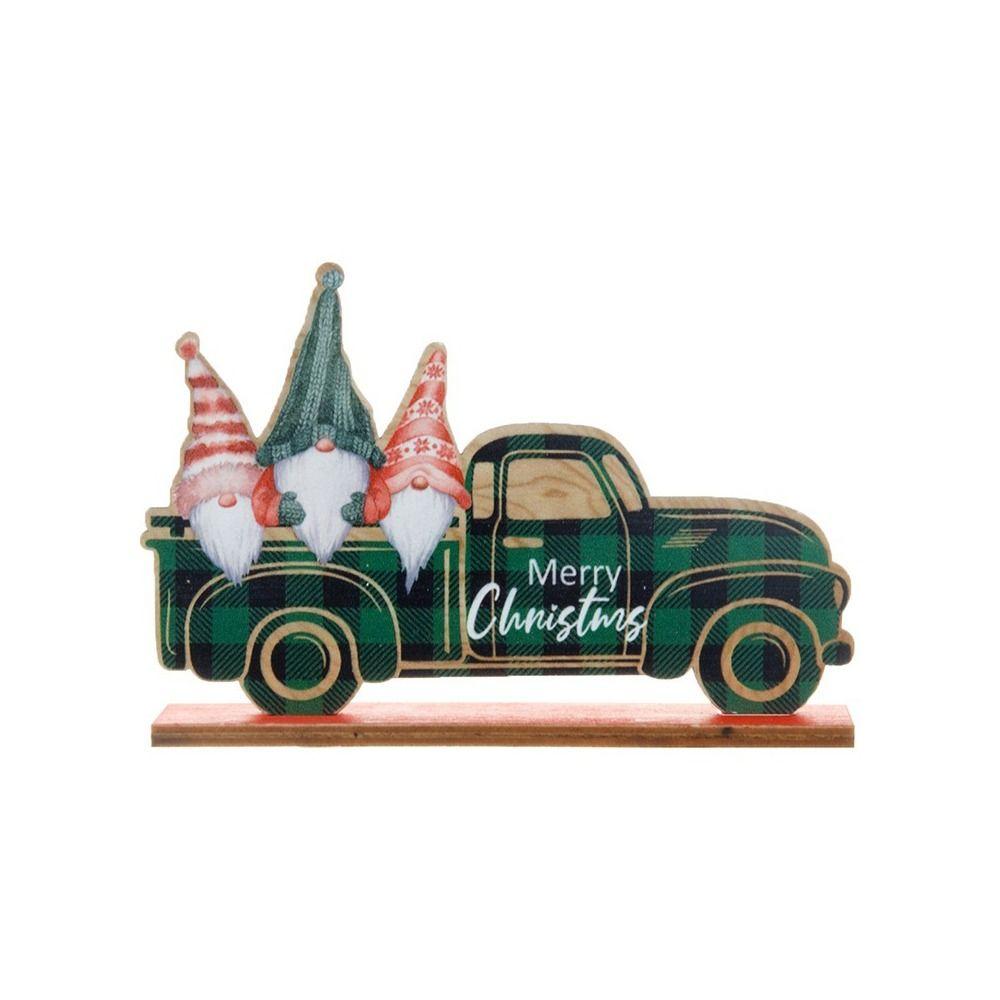 3pcs/set DIY Christmas Wooden Car Decorations Cartoon Christmas Car Ornament  Christmas