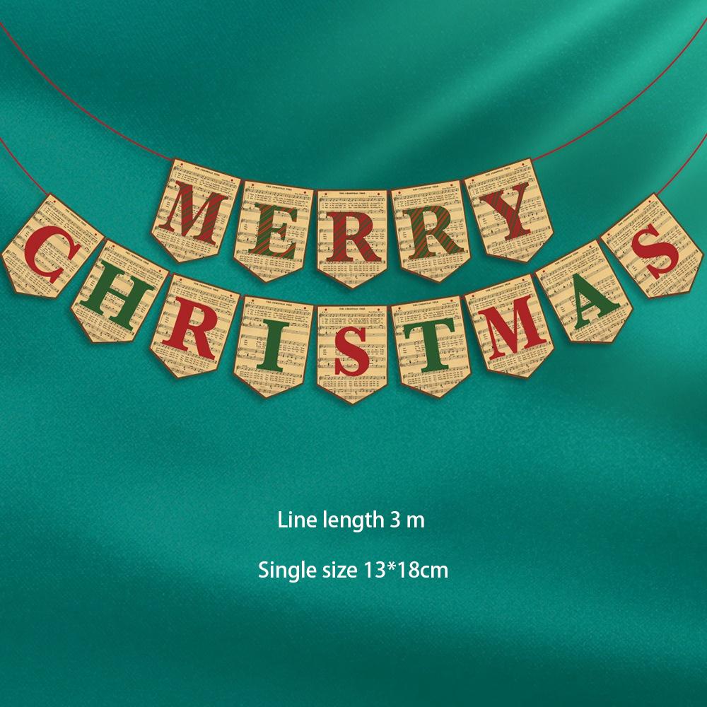 Рождественский бумажный баннер мультфильм Санта-Клаус снеговик рождественский подвесной орнамент баннер домашнее рождественское украшение флаг принадлежности новый год