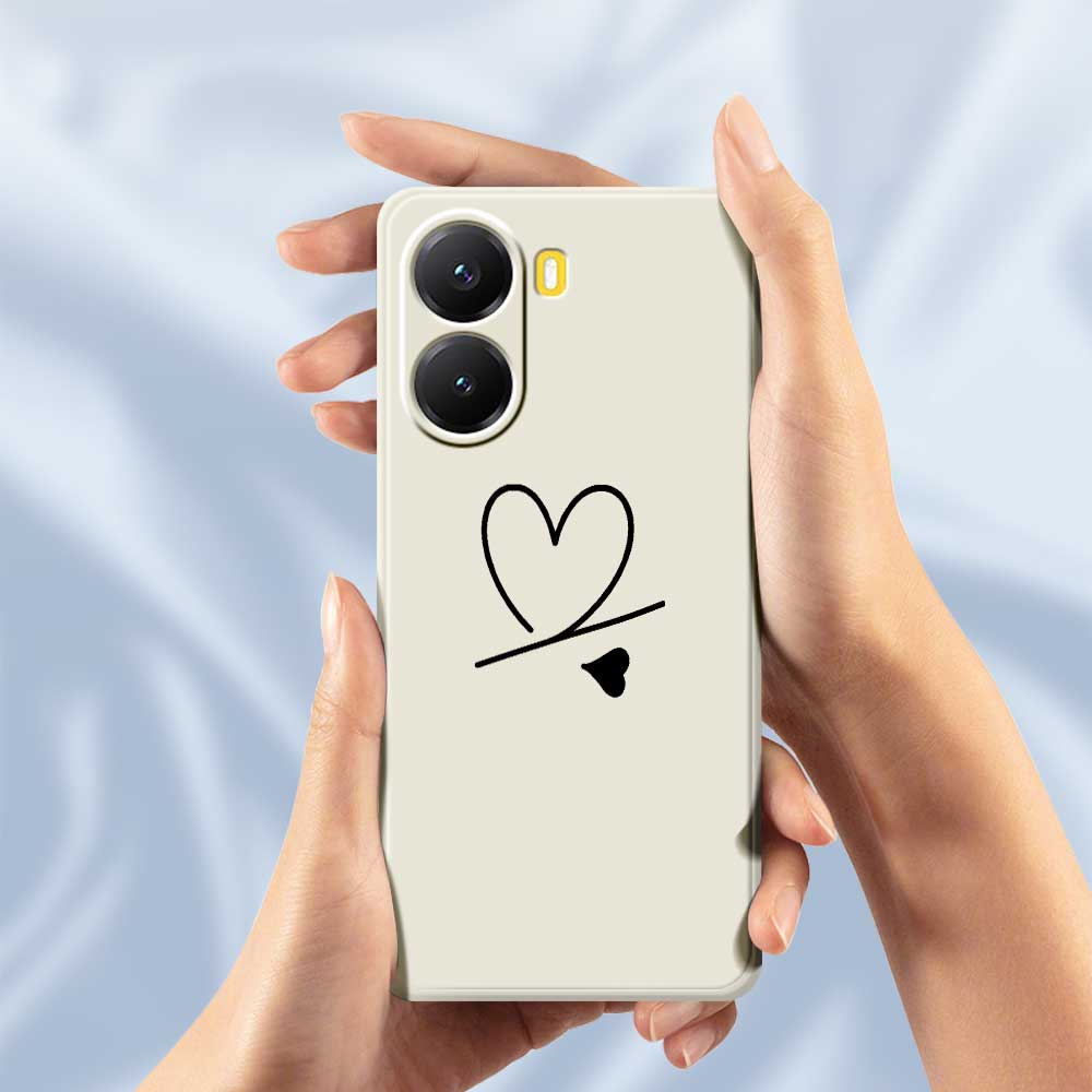 For Xiaomi Redmi Turbo 4 5G/Poco X7 Pro 5G Case Black Love Pattern Printing Straight Edge TPU Phone Back Cover