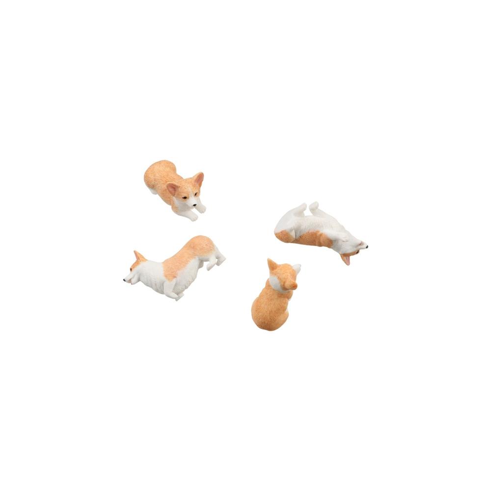 Children's Gift Mini Animal Dog Doll Simulation Dog Car Ornament Corgi Model Miniature Figurines