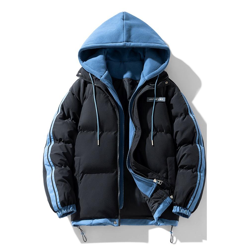 Autumn and Winter New Cotton-padded Clothes Men's Korean Version Hooded Thickened Cotton-padded Clothes, Trendy