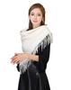 Thick Cashmere 60cm Wide X 200cm Long [RAINBOW] Large, 100% Stole, Plaid, (Original White)