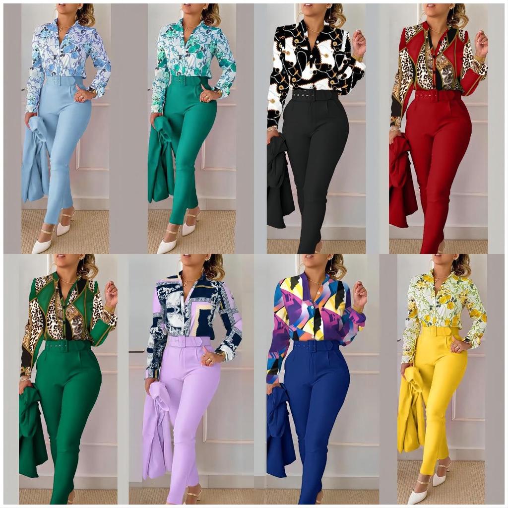 Women's Cross-Border Sweet Style Long-Sleeved Fashion Polyester Casual Set (No Coat) - New Arrival