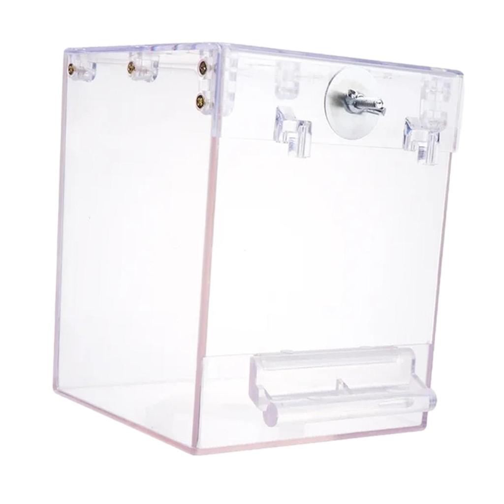 Птица Купальня для птиц Прозрачная купалка для попугаев Клетка Аксессуары Купальная душевая кабина для волнистого попугайчика Канарейки Маленьких птиц Неразлучника Купание