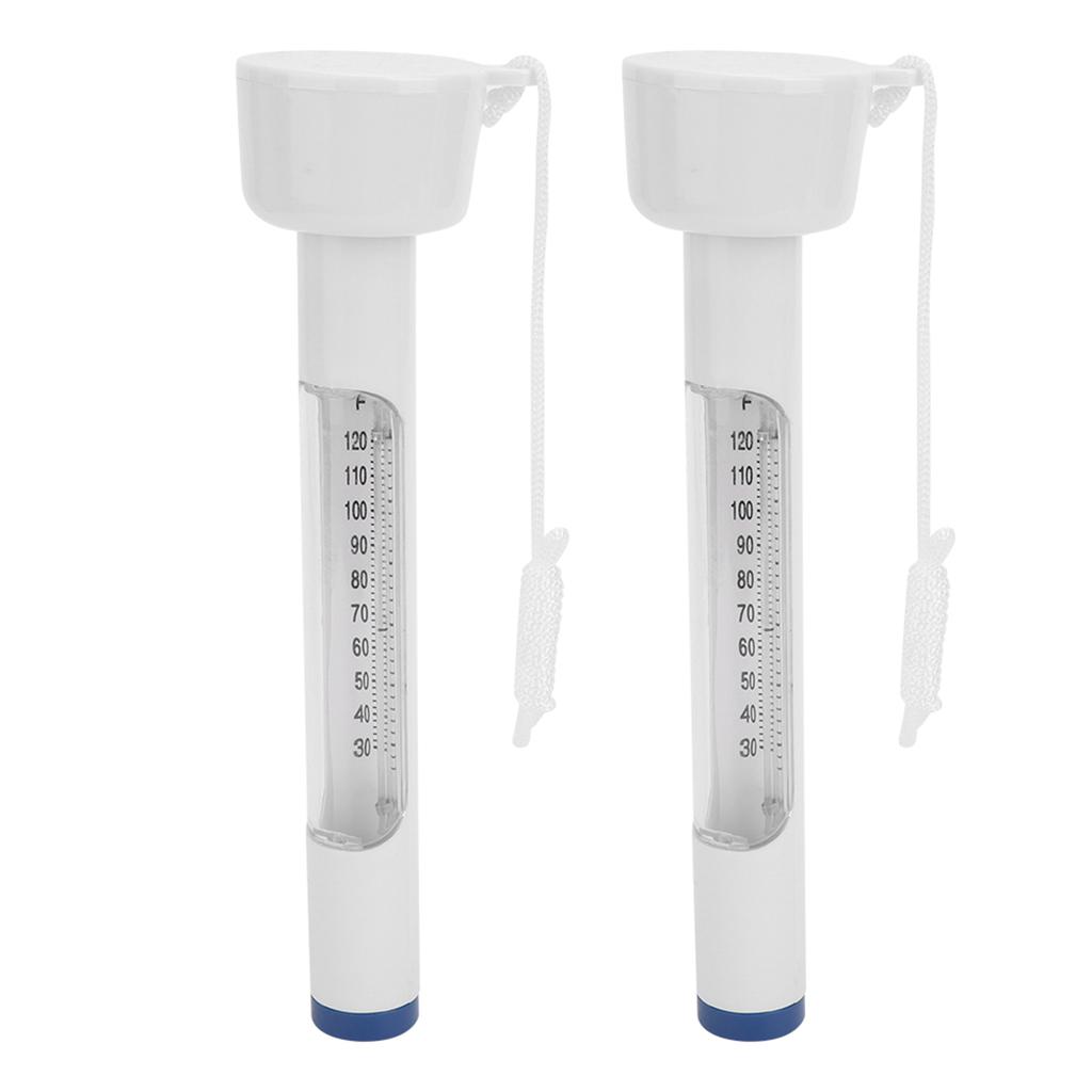 2PCS High Quality Compact Lightweight Swimming Pool Water Temperature Meter Float ThermometerWhite