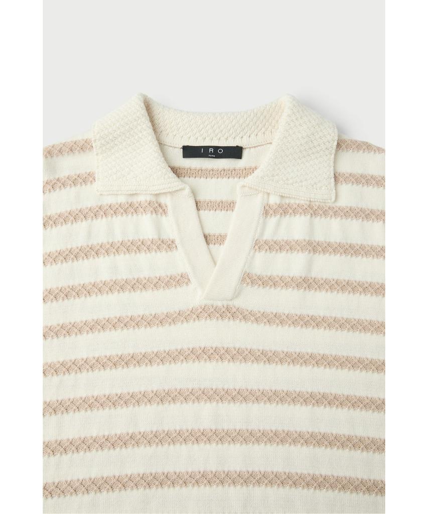 IRO Manaus Striped Short Sleeve Knit Irwam26018Bep