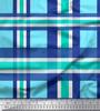 Синяя японская креп-сатиновая ткань в клетку с принтом в клетку, 42 дюйма по метрам