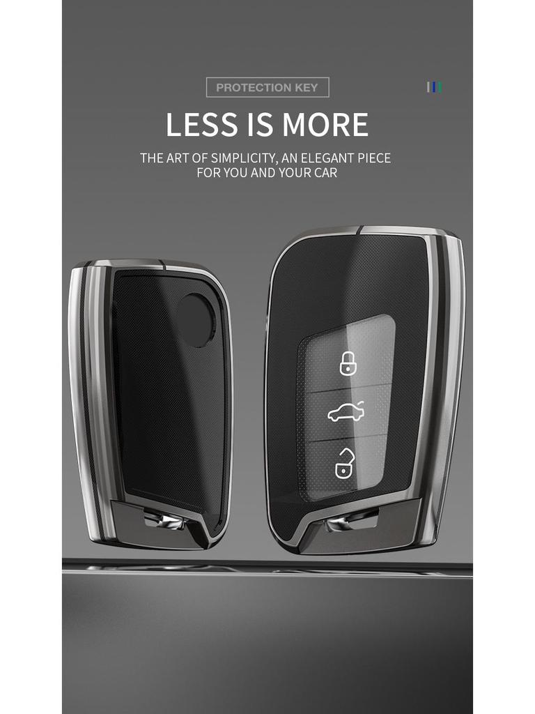 Volkswagen Key Case for Magotan, Passat CC, Tiguan L, Teramont X, Lavida, Magotan B8 - Car Key Shell with Buckle