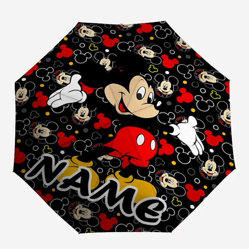 Personalized Name M-Mickey Print Umbrella - Automatic Open/Close, Eight-Rib Durable Frame, Automatic Folding Umbrella
