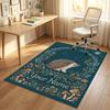 Nighttime Forest Theme Soft Crystal Velvet Rug Custom Name & Text Print Non Slip Floor Rug for Bedroom Living Room