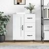 VidaXL Buffet High-Gloss White 69.5x34x90 Cm Engineered Wood 830254