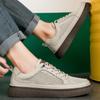 Genuine Leather Mens All-match Sneakers Breathable Men's Flats Hollow Out Skate Shoes Men Male Comfortable Outdoor Shoe
