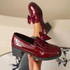 Модная обувь Rimocy женская на толстой подошве из мягкой кожи, туфли-лодочки на платформе с большим бантом, нескользящие, весенние, водонепроницаемые, на высоком каблуке