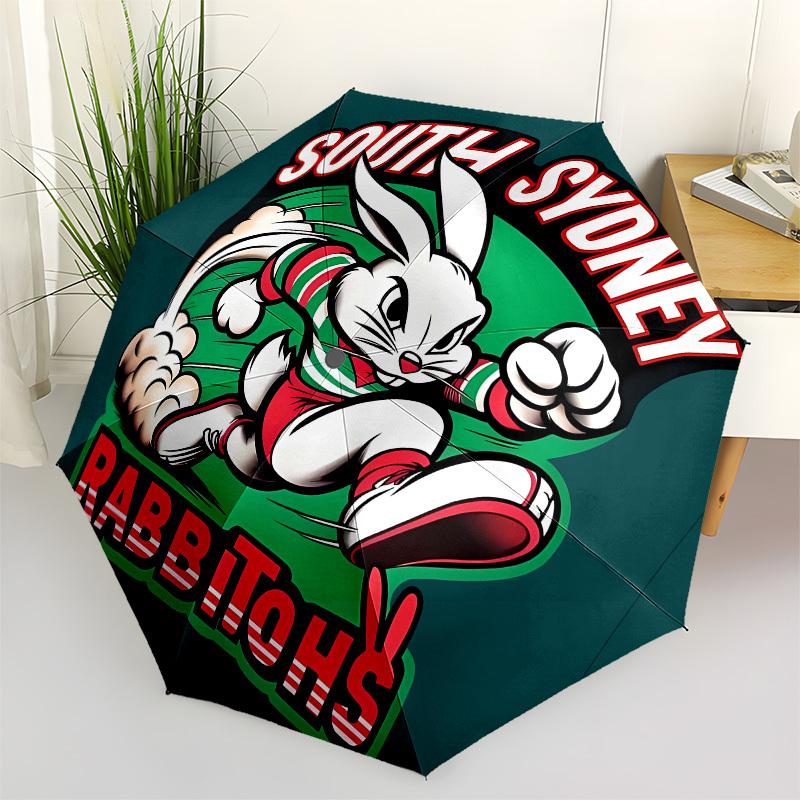 Rabbitohs, Саут Сидней Автоматическое Открытие и Закрытие, 8 ребер Структура Портативный Зонт, Подходит для Мужчин и Женщин в Любое Время Года Идеальный