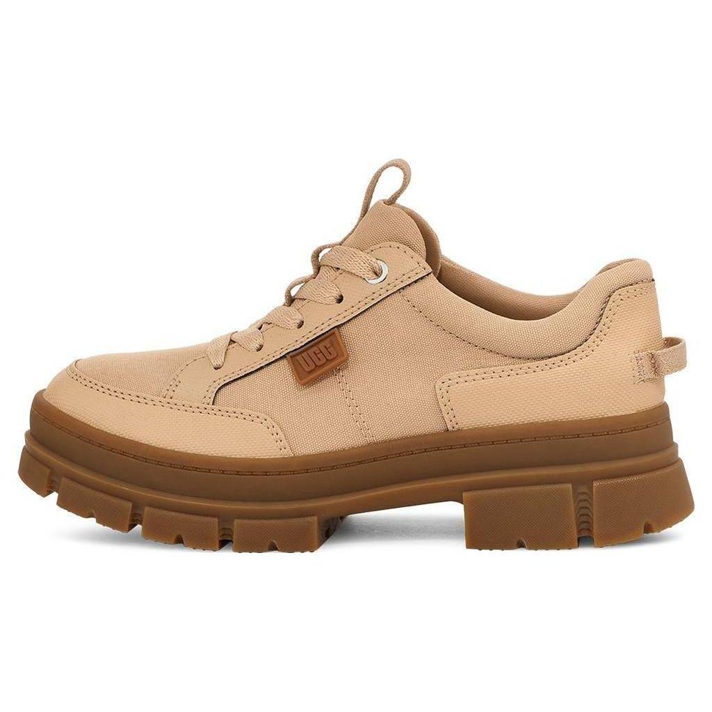 UGG Ashton Fabric Minimalist Lace-Up Round-Toe Casual Shoes Women Shoes Light-Gray-Brown 1136892-DRI