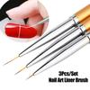 Acrylic Nail Art Liner Brush French Stripe Painting Pen DIY UV Gel Brushes