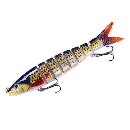 Составная искусственная приманка для рыбалки с 3D глазами, реалистично выглядящая, яркой расцветки, имитация, твердая приманка с тройными крючками