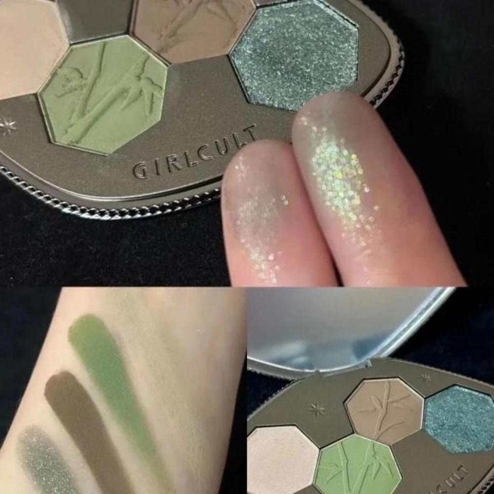 Girl Cult Eye Makeup GIRLCULT Chameleon Dream Shadow Palette Mirror Lip Gloss Pen Glue Firefly Grass Green Женская косметика, 1 шт., 7 шт.) 40