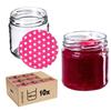 Bocaux De Conserve KADAX Lerma 200ml, 10pcs, Avec Couvercles Décoratifs Roses